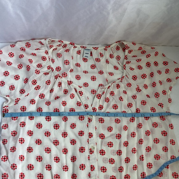 Old Navy Short Sleeves Button Front Shirt Size Medium - Picture 10 of 11